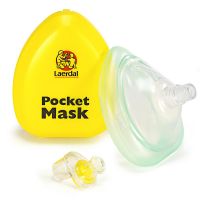 Laerdal Pocket Mask with gloves & wipe in Yellow Hard Case